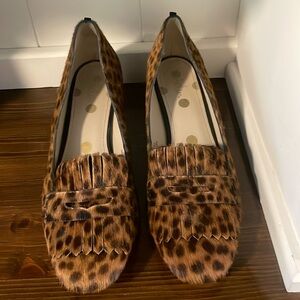 Boden Victoria Block Heels Loafers Leopard 40
